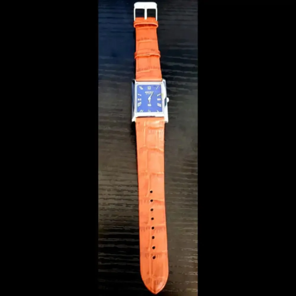 RARE Vintage Seiko Slim Tank Men's‎ Leather Wrist Watch